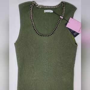Avec Les Filles Chain Trim Tank Top L